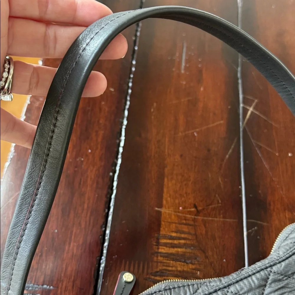 MZ Wallace Quilted Dark Gray Shoulder Bag - Picture 4 of 7